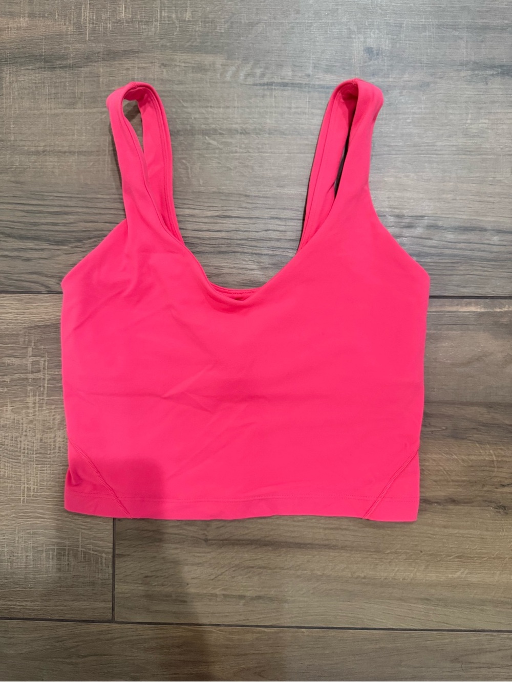 lululemon athletica Hot Pink Scoop-Neck Crop tank - like new